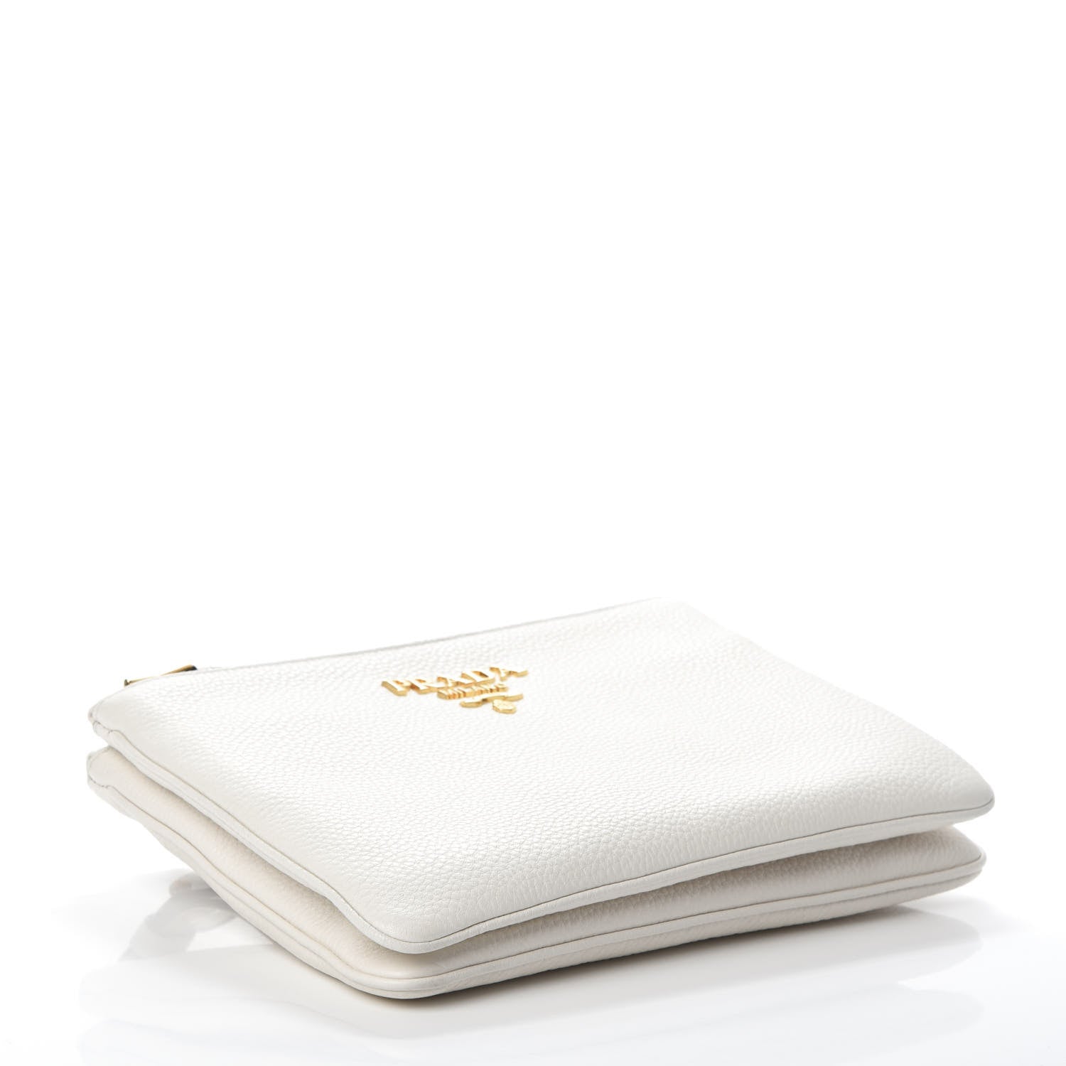 Prada Vitello Phenix Double Zip Crossbody Bag Bianco 4 of 9