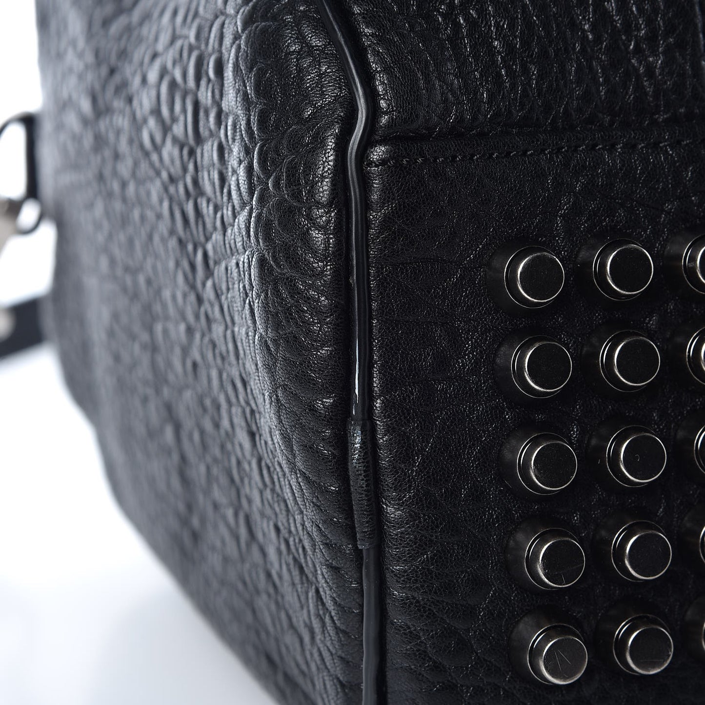 Pebbled Lambskin Rocco Black Nickel Hardware