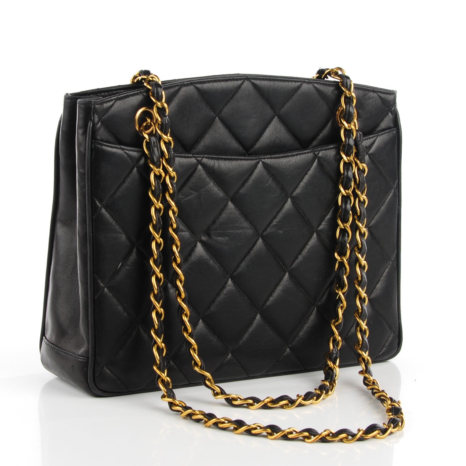Chanel Lambskin Quilted Shoulder Bag Black 3 of 9