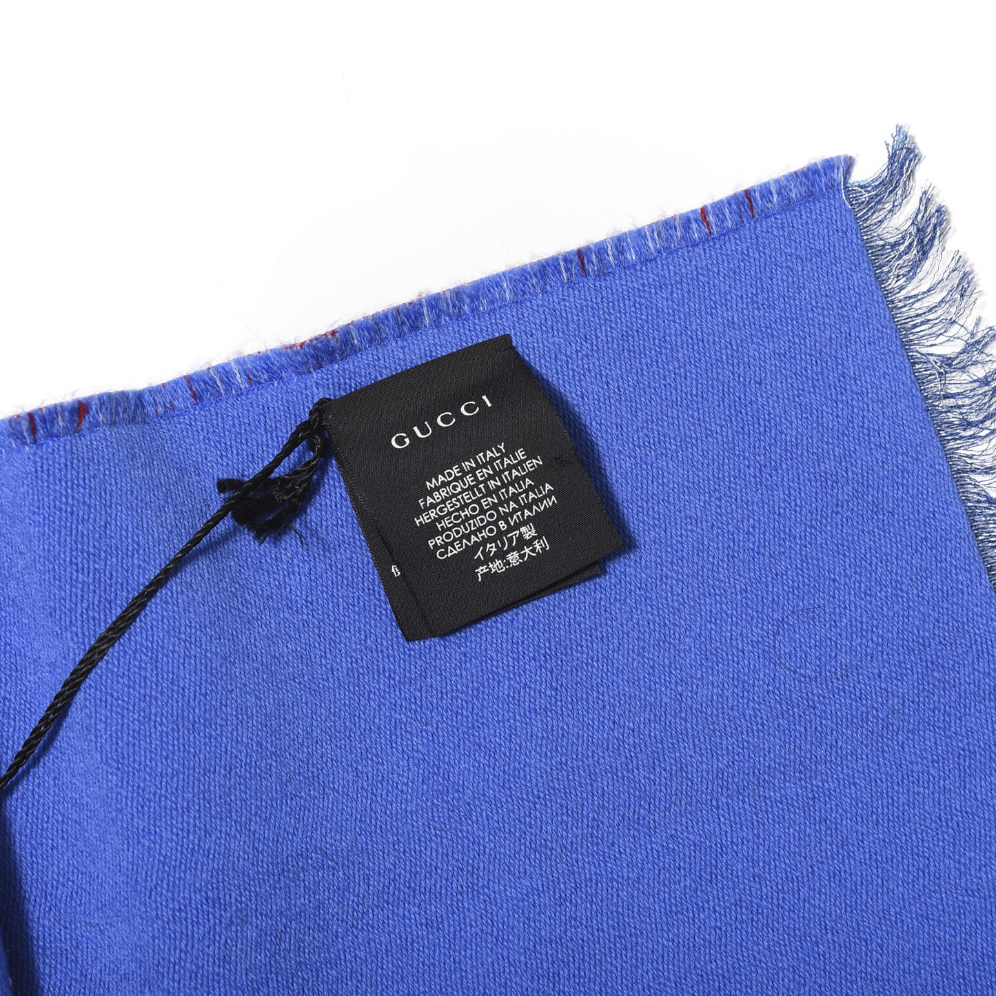 Wool Silk Gucci Heron Scarf Royal Red