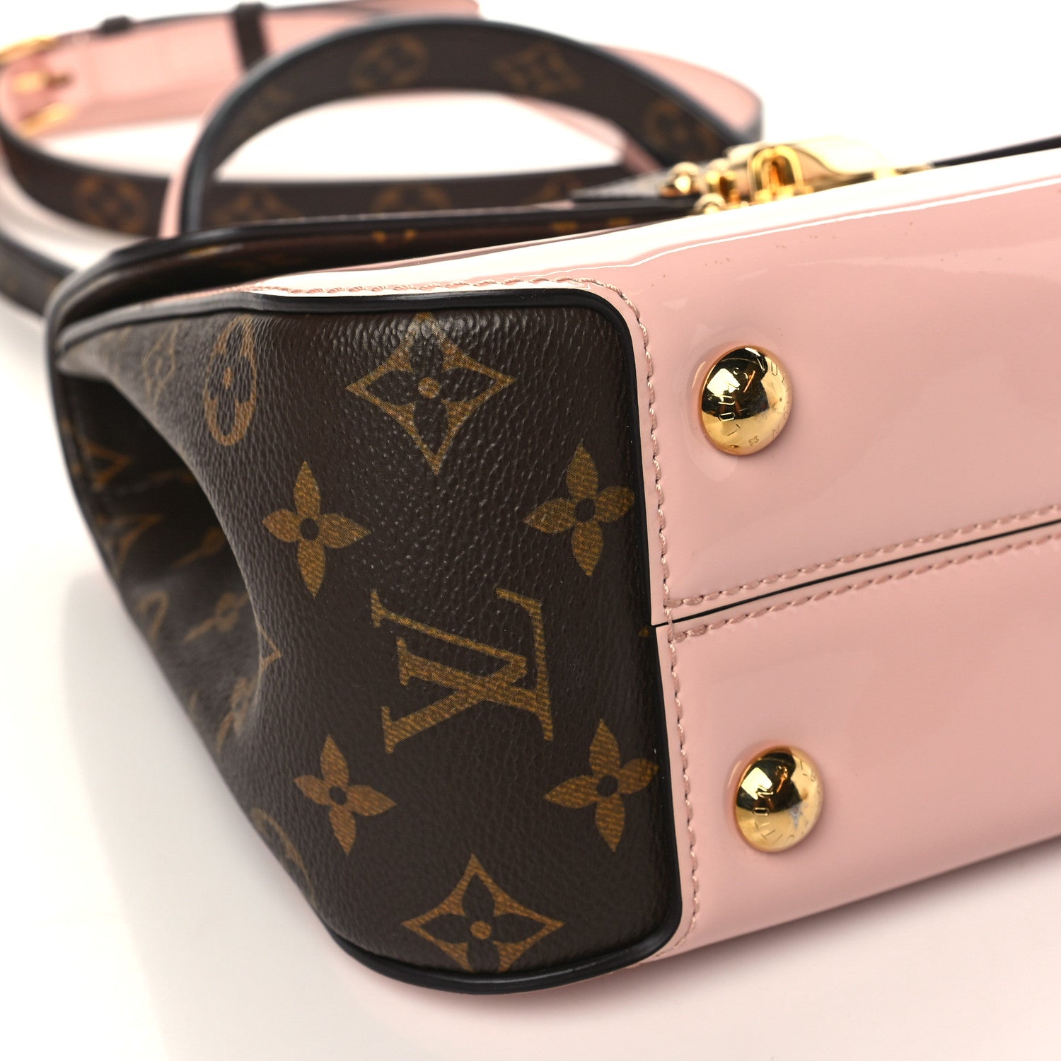 Louis Vuitton Patent Calfskin Monogram Cherrywood PM Rose Ballerine 7 of 10