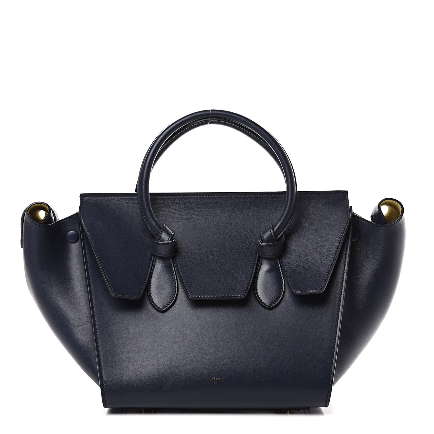 Smooth Calfskin Small Tie Knot Tote Midnight