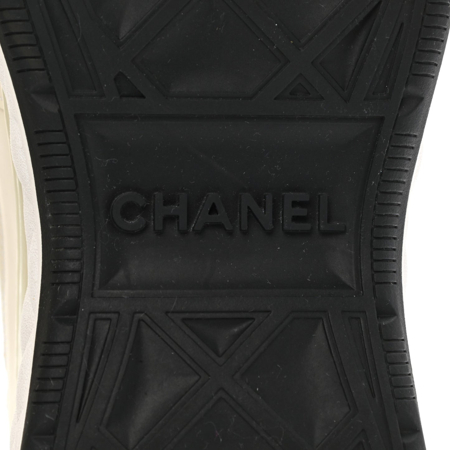 Velvet Calfskin Mixed Fibers CC Sneakers 40 Ivory Black