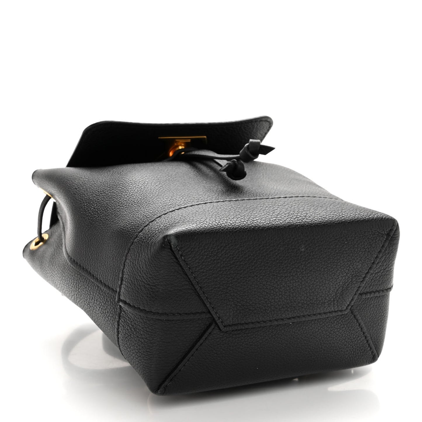 Calfskin Lockme Mini Backpack Black