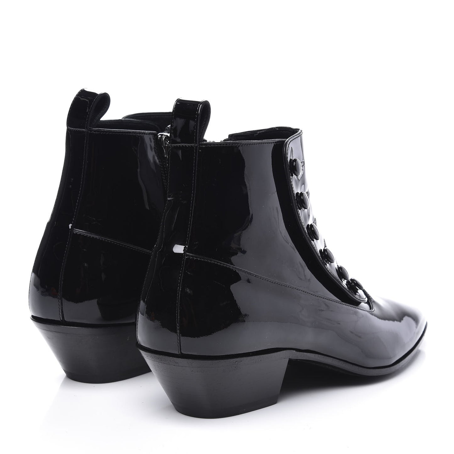 Vernice Belle Button Ankle Boots 37 Black