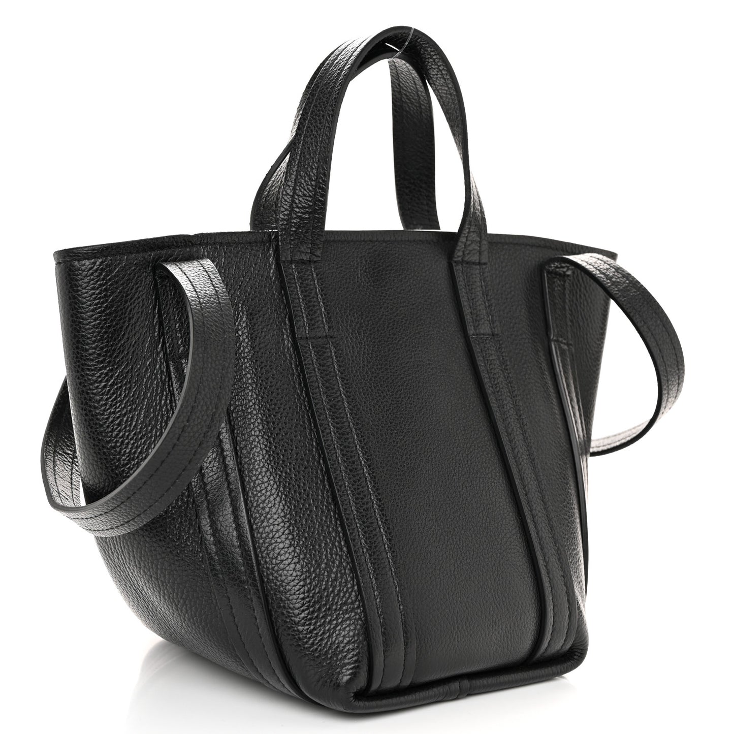 Grained Calfskin XS Everyday North South Shoulder Tote Bag Black