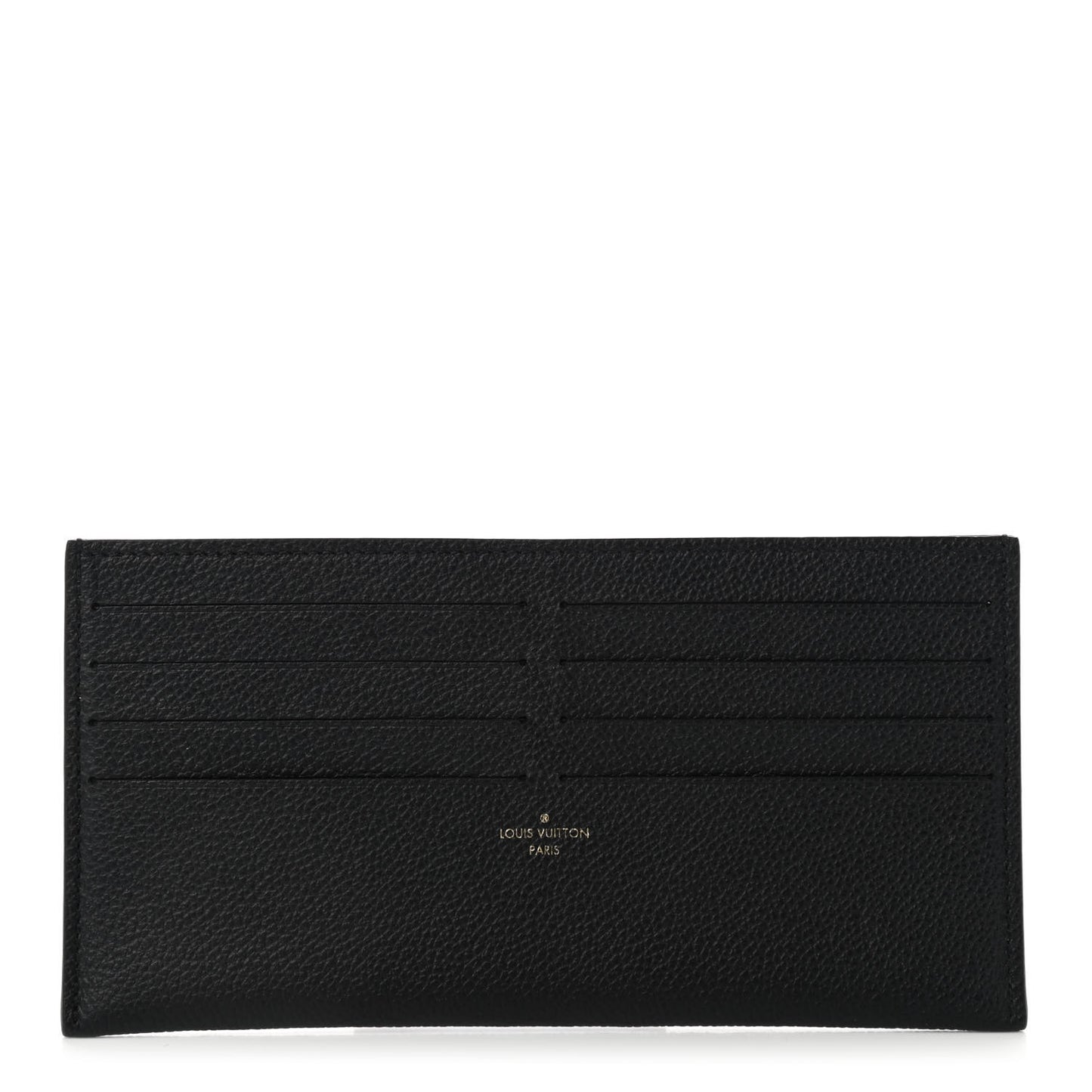 Calfskin Felicie Chain Wallet Card Holder Insert Black