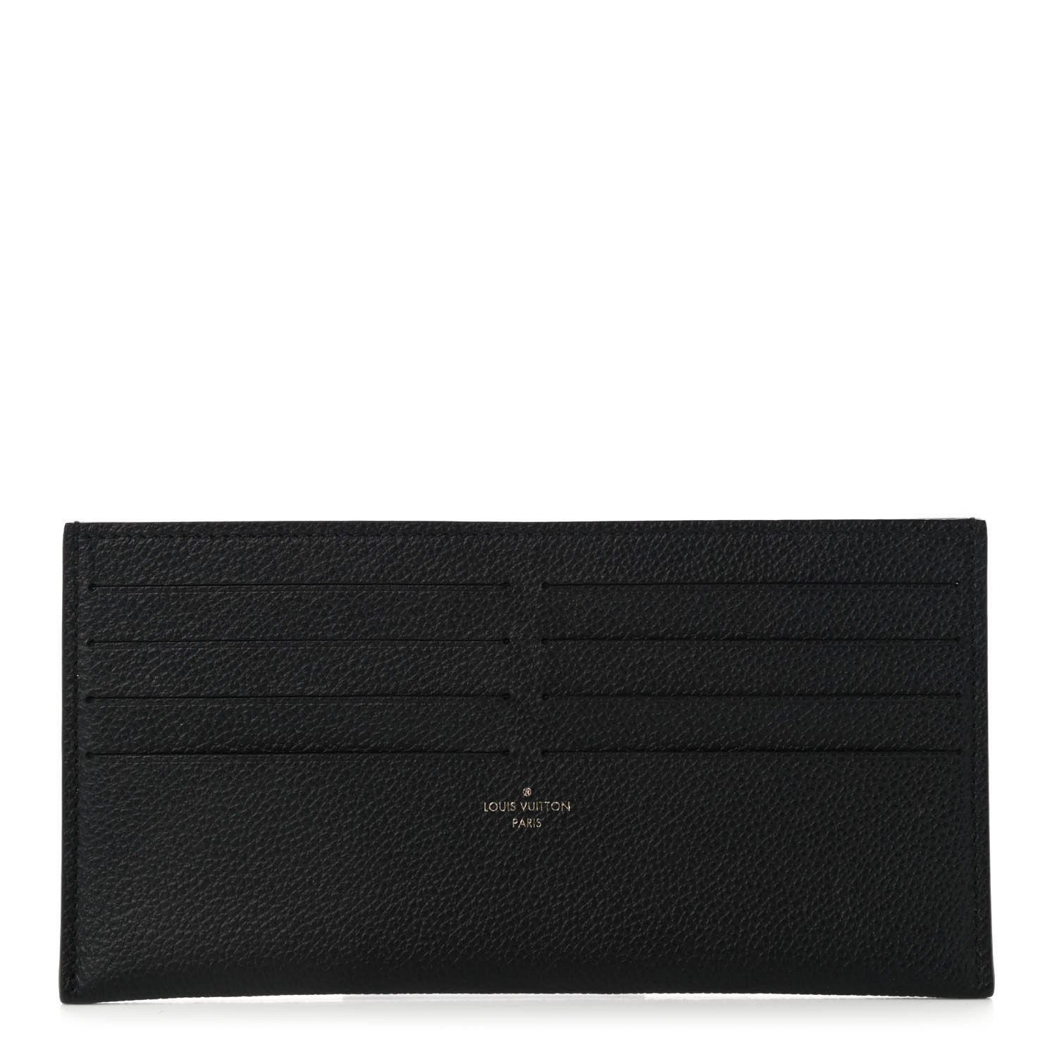 Louis Vuitton Calfskin Felicie Chain Wallet Card Holder Insert Black 1 of 6