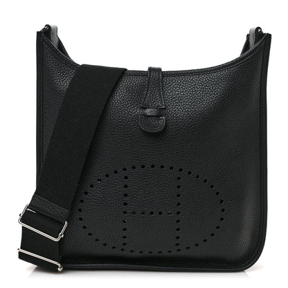 Hermes Taurillon Clemence Evelyne III PM Black 1 of 9