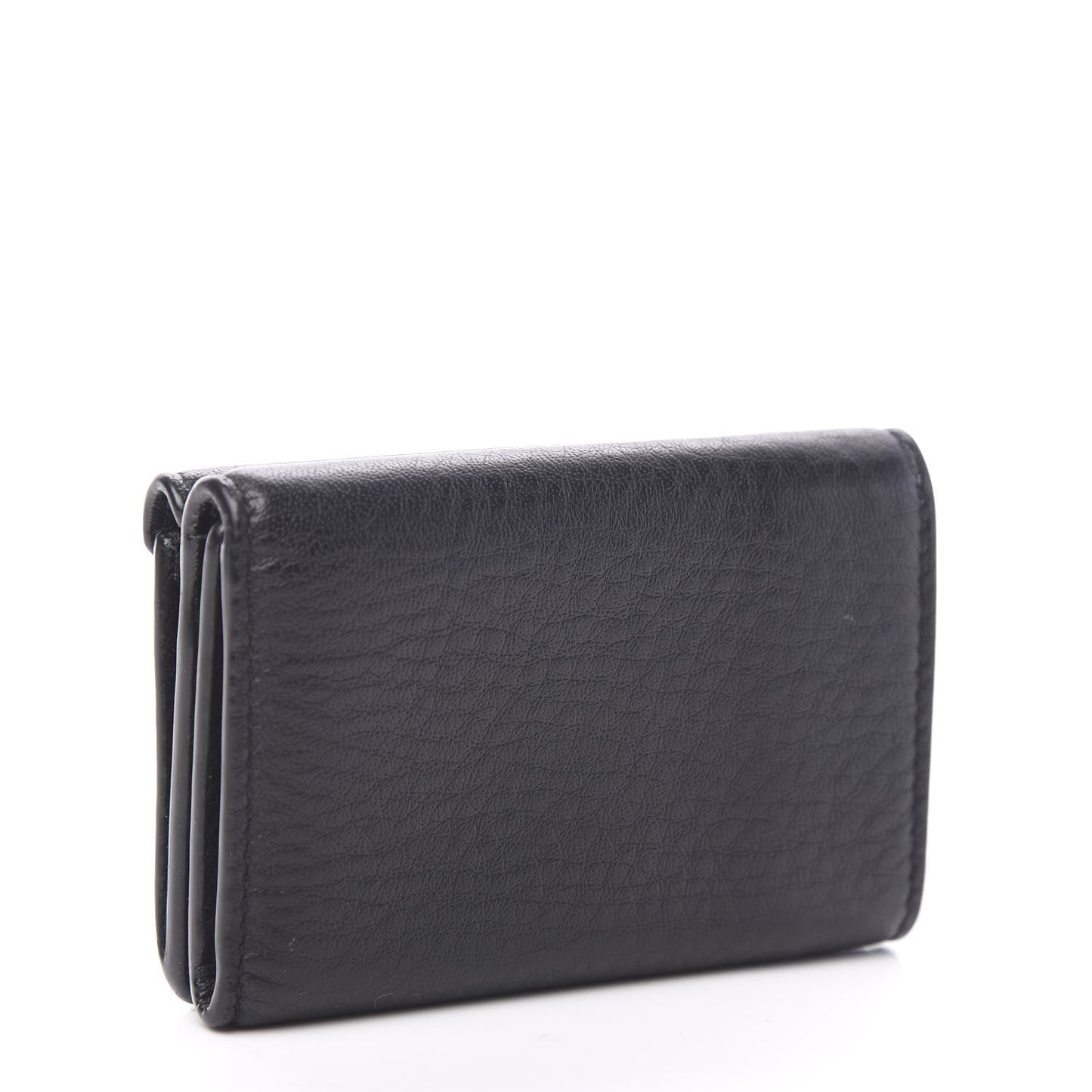 Calfskin Mini Papier Wallet Black