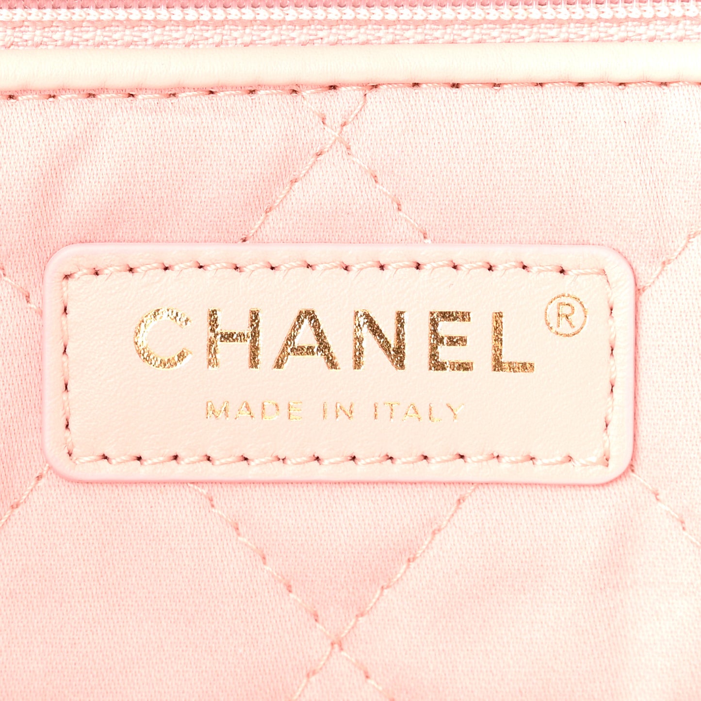 Shiny Calfskin Quilted Small Chanel 22 Light Pink