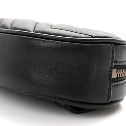 Gucci Calfskin Matelasse GG Marmont Belt Bag 75 30 Black 10 of 11