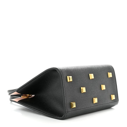 Salvatore Ferragamo Calfskin Small The Studio Box Bag Black 4 of 10