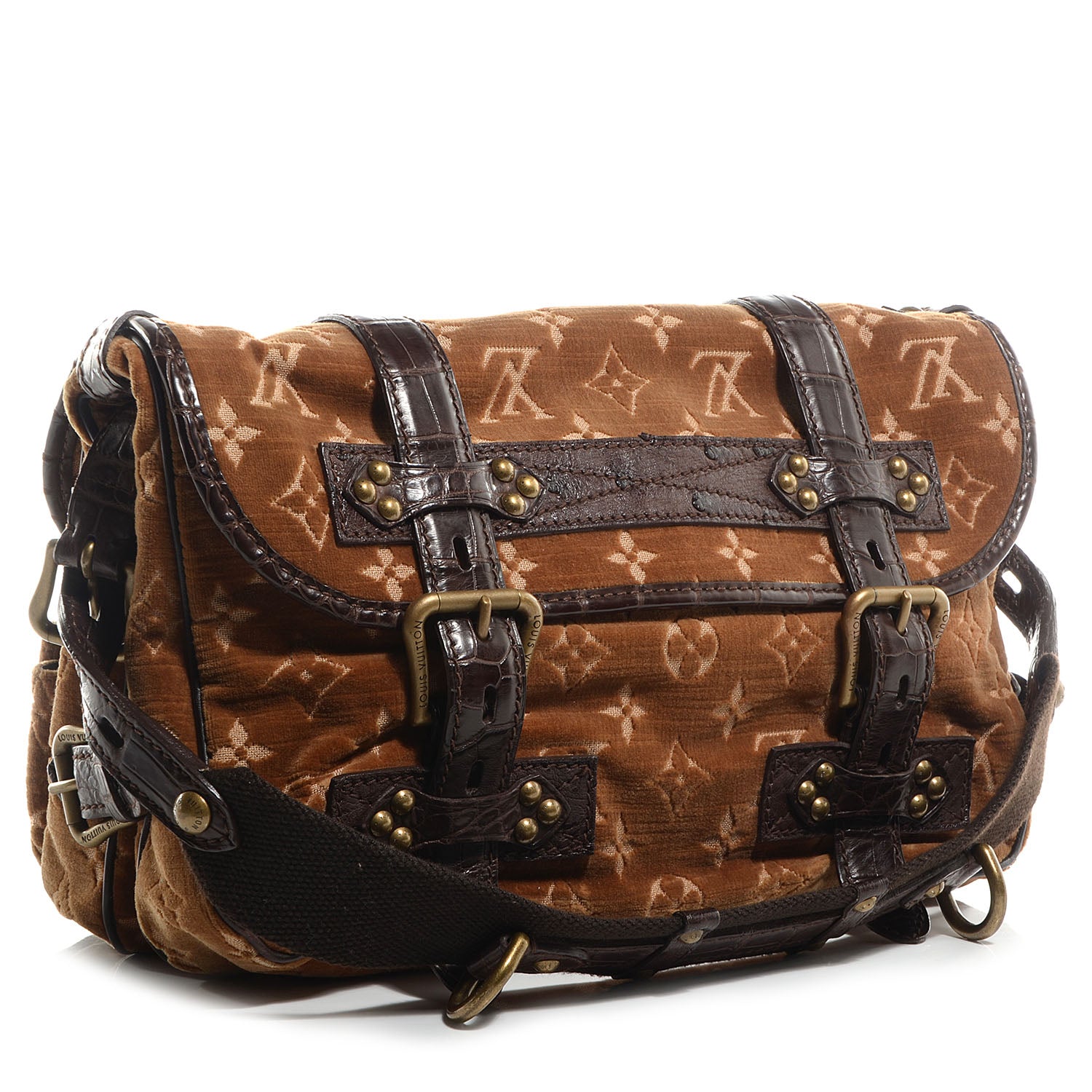 Louis Vuitton Monogram Velours Clyde Brown 3 of 7