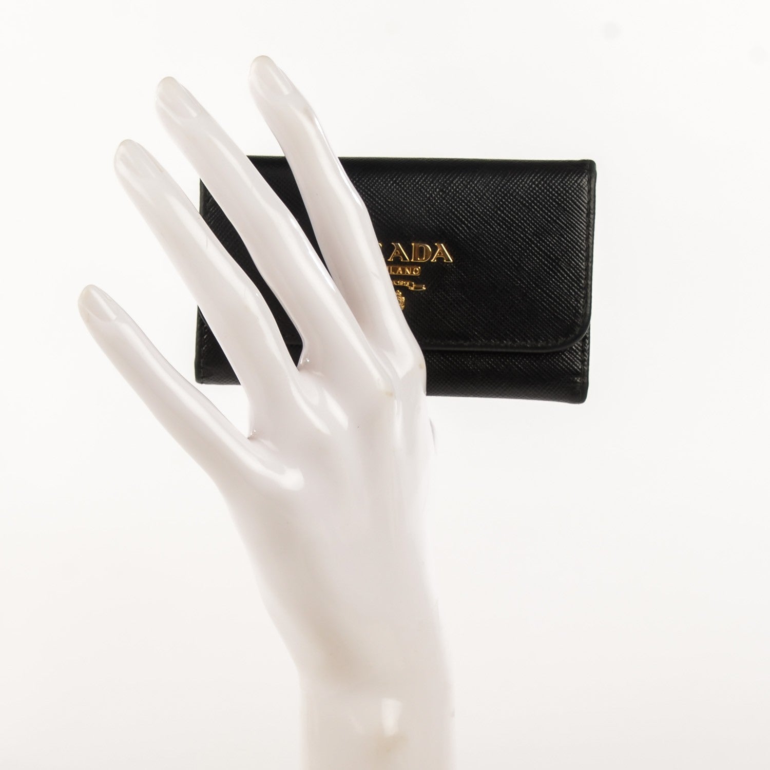 Prada Saffiano Metal 6 Key Holder Nero Black 4 of 11