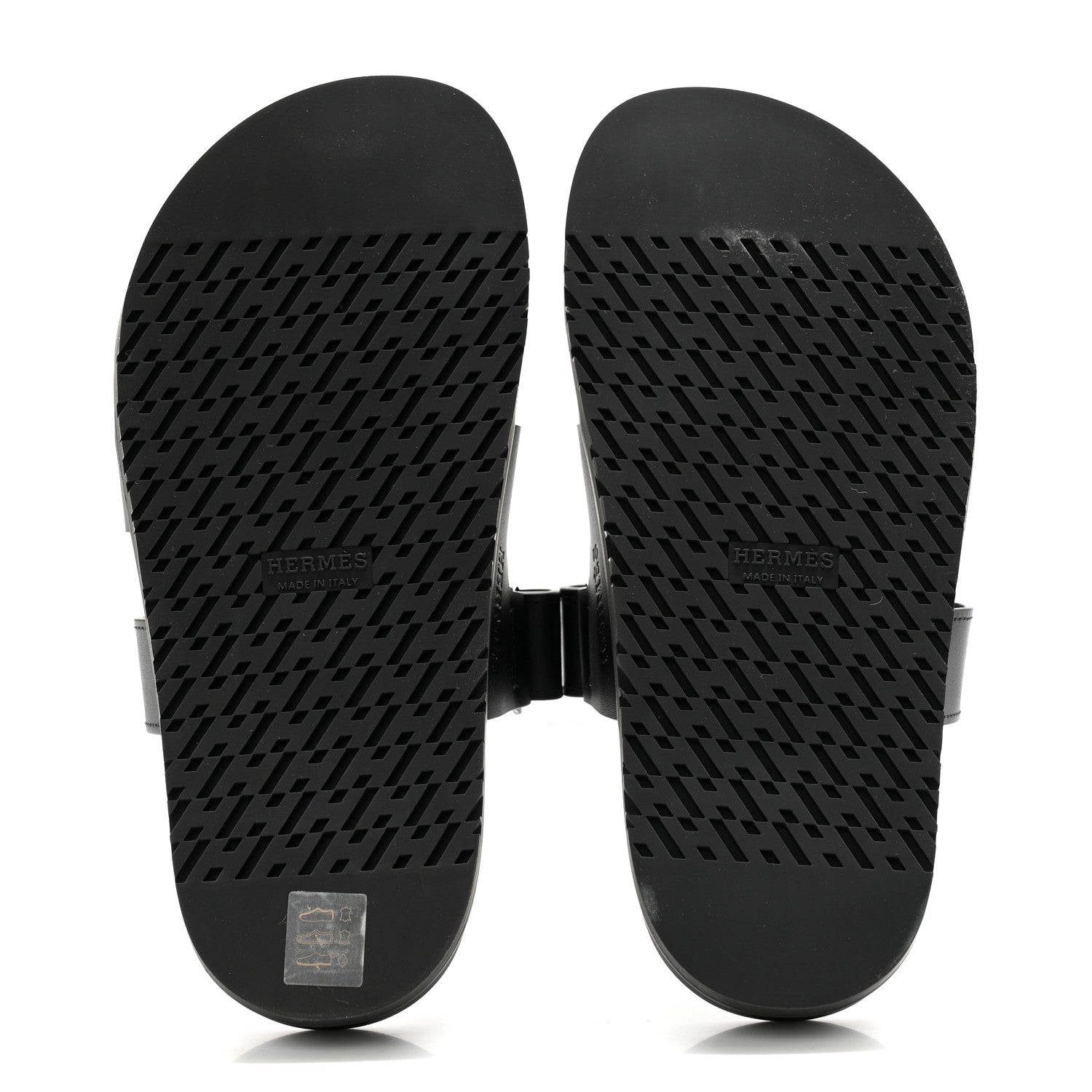 Hermes Calfskin Womens Chypre Sandals 36.5 Black 5 of 9