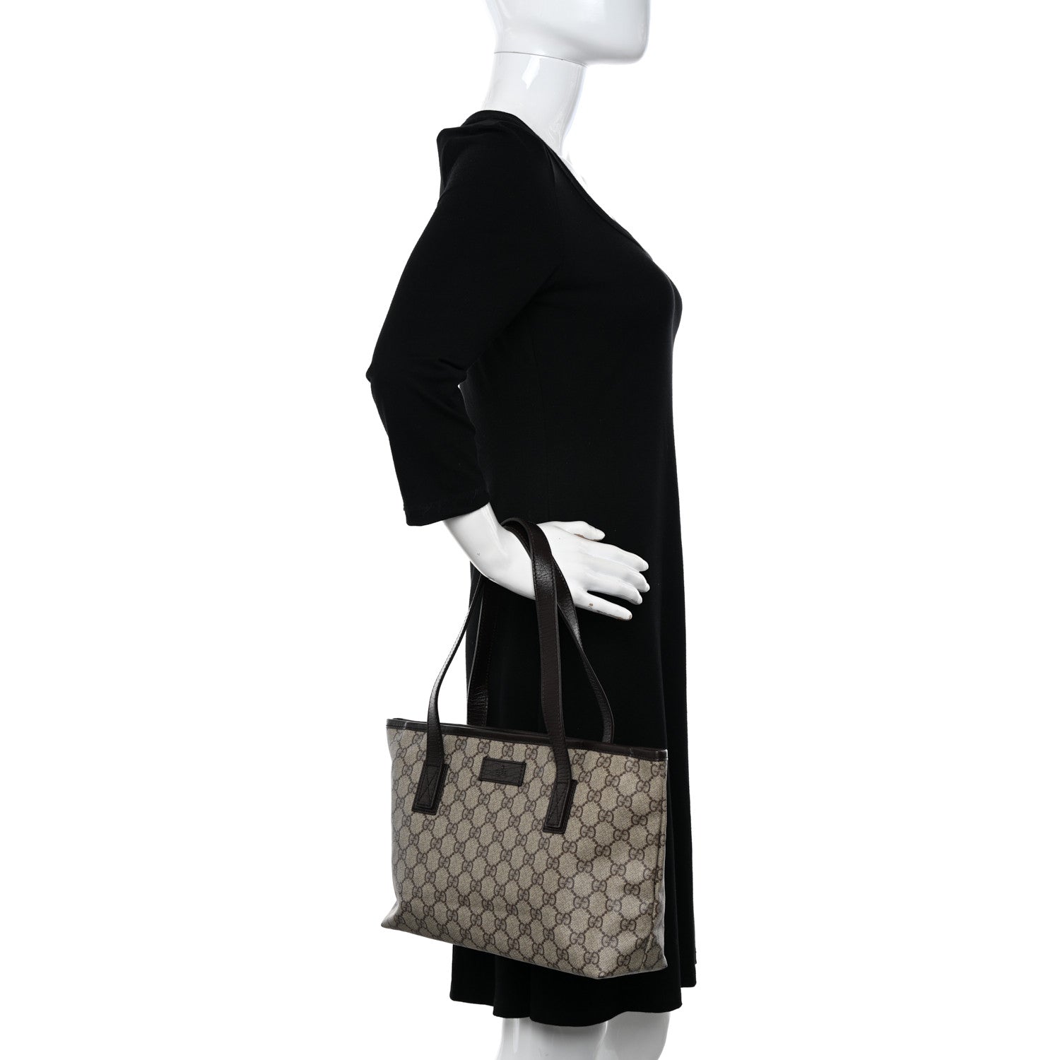 Gucci GG Supreme Monogram Small Joy Tote Dark Brown 2 of 11