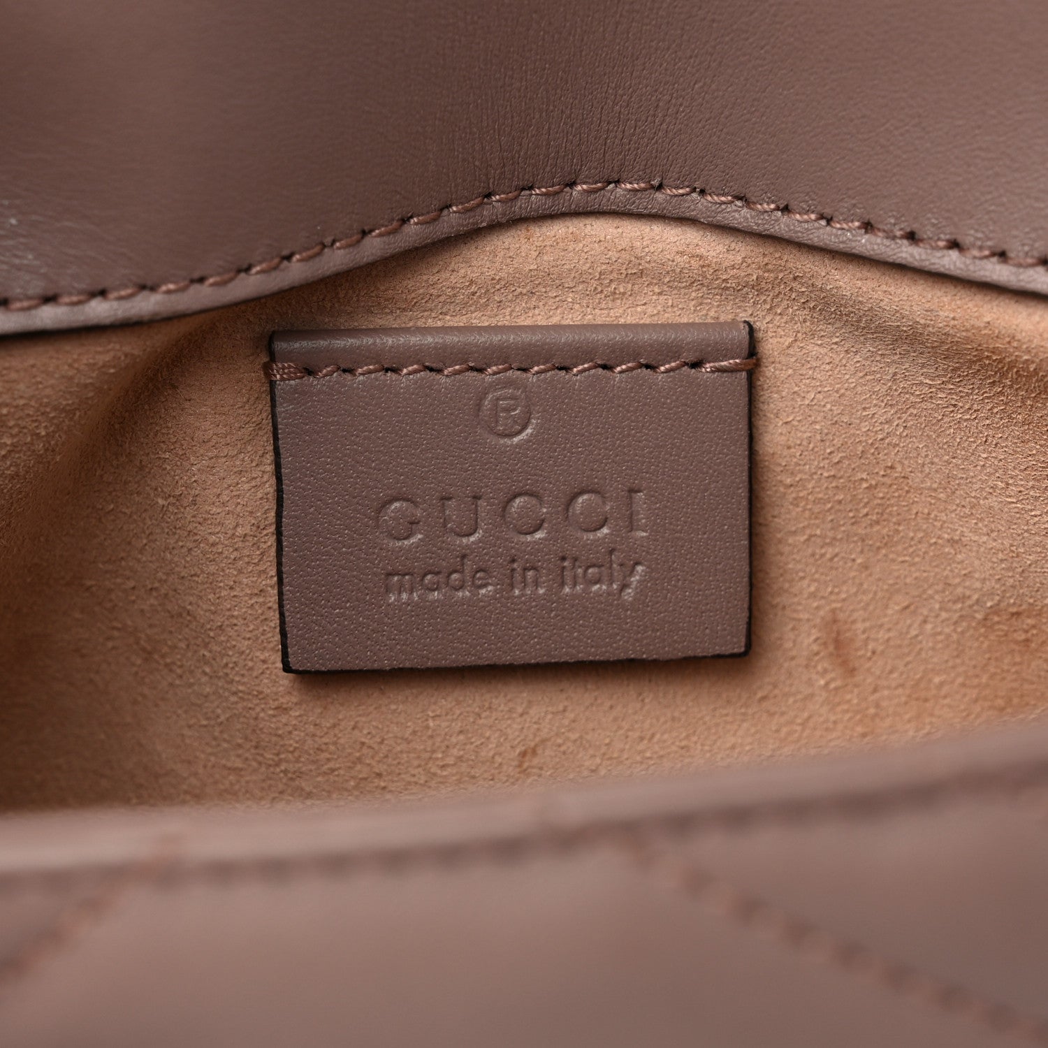 Gucci Calfskin Matelasse Super Mini GG Marmont Shoulder Bag Porcelain Rose 6 of 13