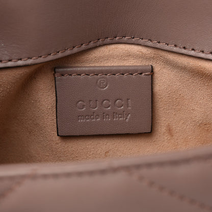 Gucci Calfskin Matelasse Super Mini GG Marmont Shoulder Bag Porcelain Rose 6 of 13