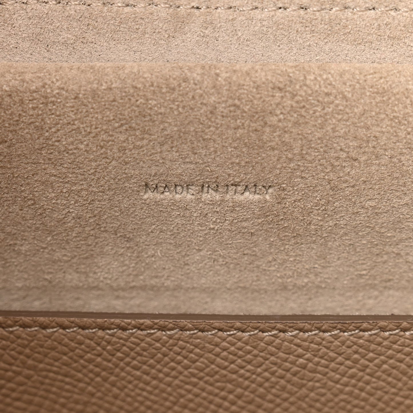 Baby Grained Calfskin Micro Belt Bag Light Taupe
