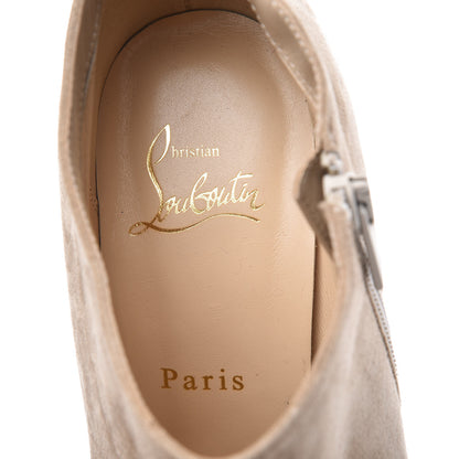 Christian Louboutin Veau Velours Gorgona 100 Ankle Boots 38 Beige 8 of 10