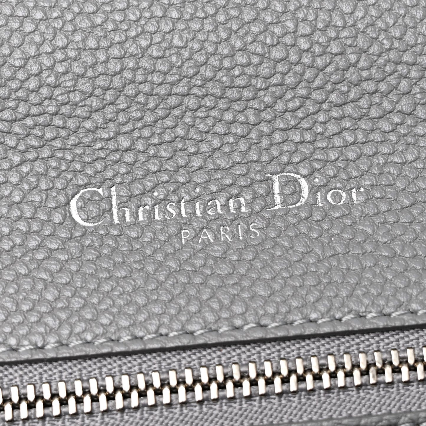 Grained Calfskin Medium Diorama Flap Bag Gris