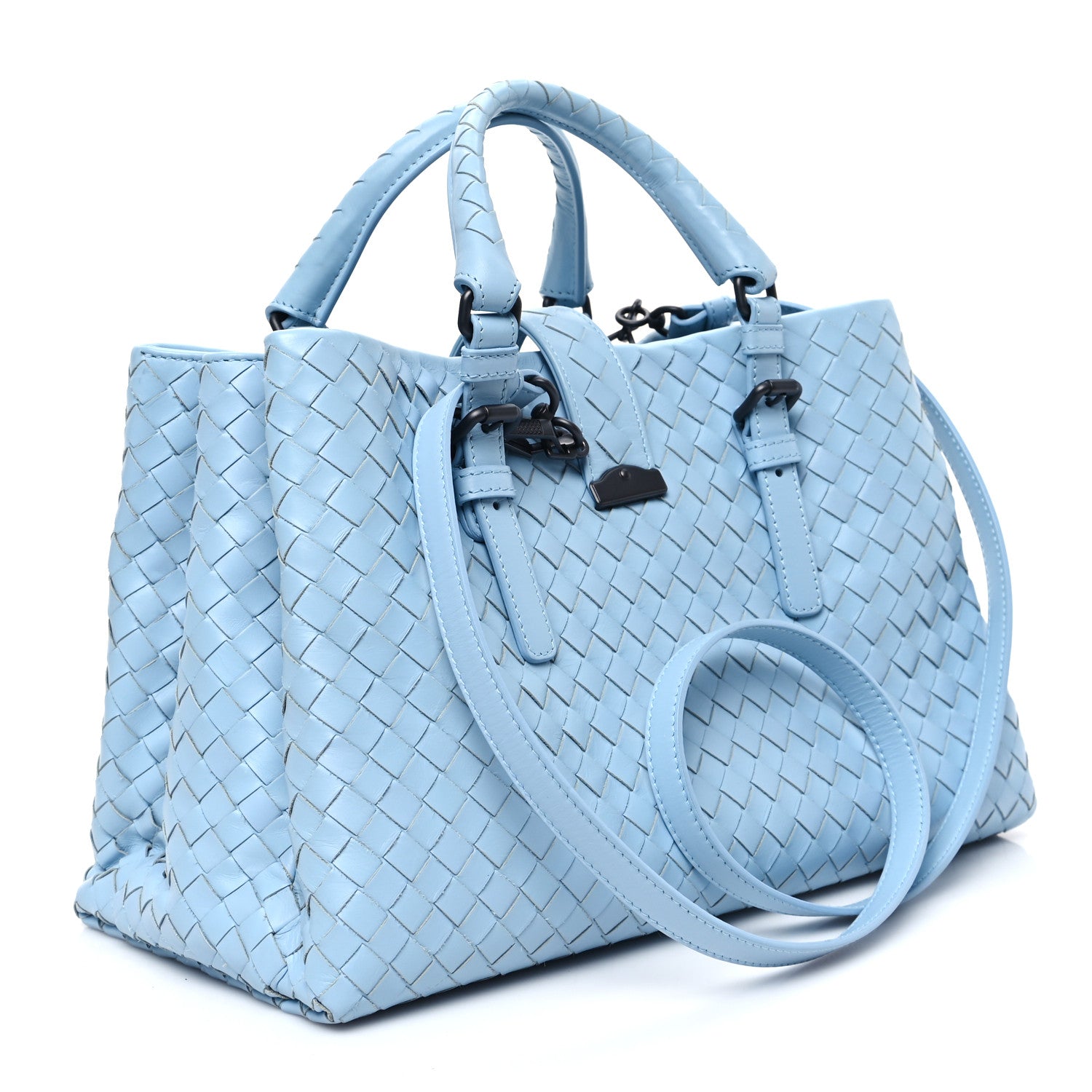 Bottega Veneta Light Calf Intrecciato Small Roma Topazio 3 of 12