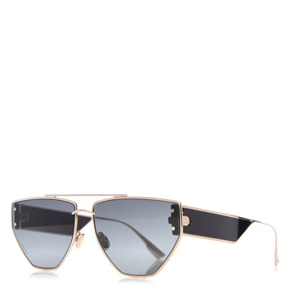 Christian Dior Clan 2 Aviator Sunglasses Black Gold 1 of 8