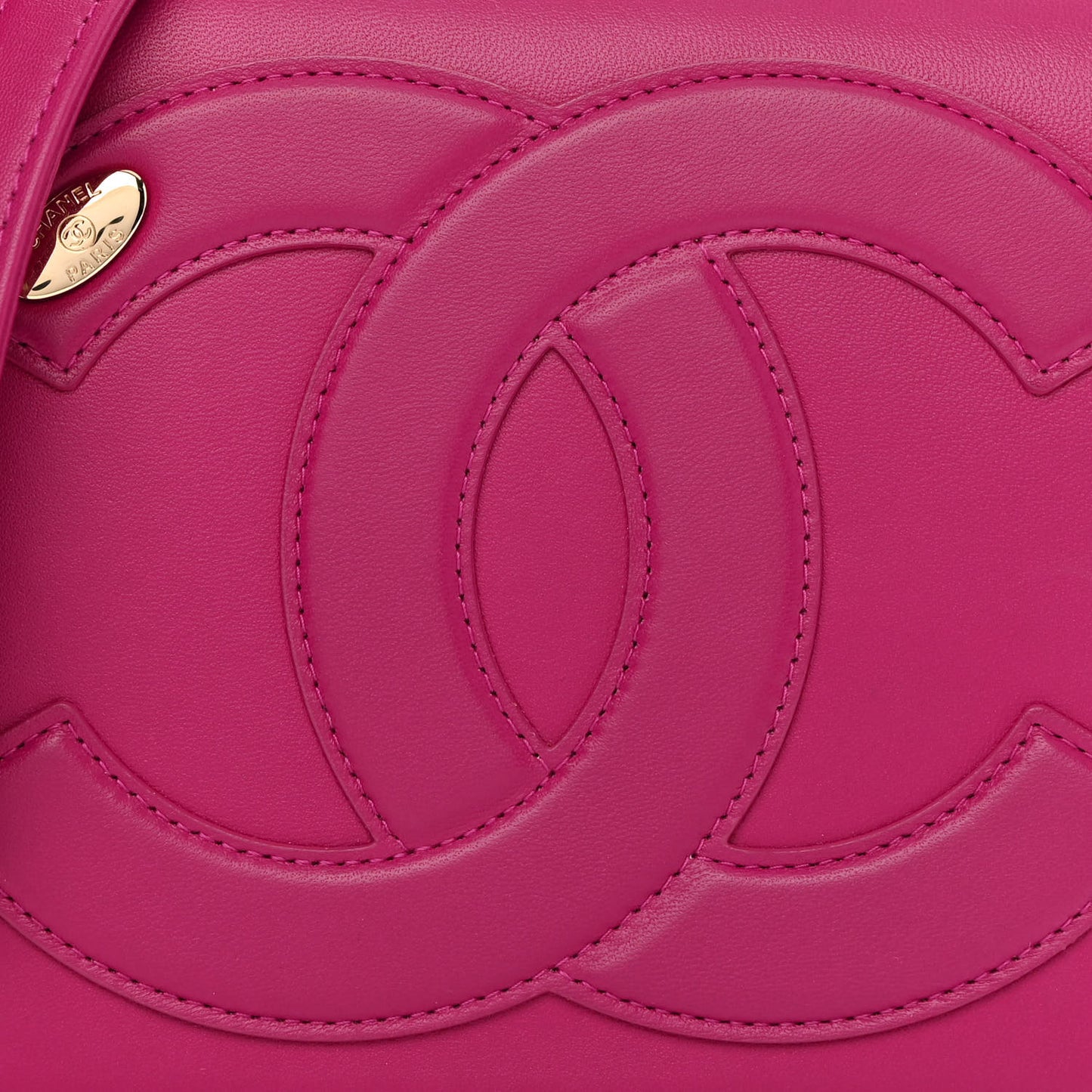 Lambskin CC Mania Flap Bag Pink