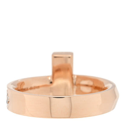 Tiffany 18K Rose Gold Diamond T T1 Ring 52 6 3 of 5