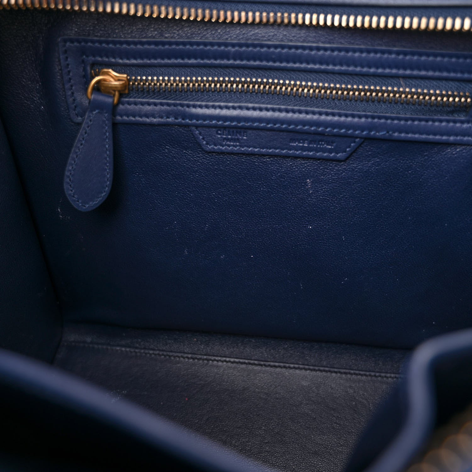 Celine Smooth Calfskin Micro Luggage Navy Blue 12 of 13