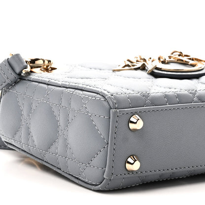 Christian Dior Lambskin Cannage Micro Lady Dior Cloud Blue 8 of 10