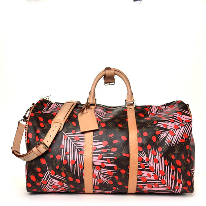 Louis Vuitton Monogram Jungle Dots Keepall Bandouliere 50 Sugar Pink Poppy 2 of 13