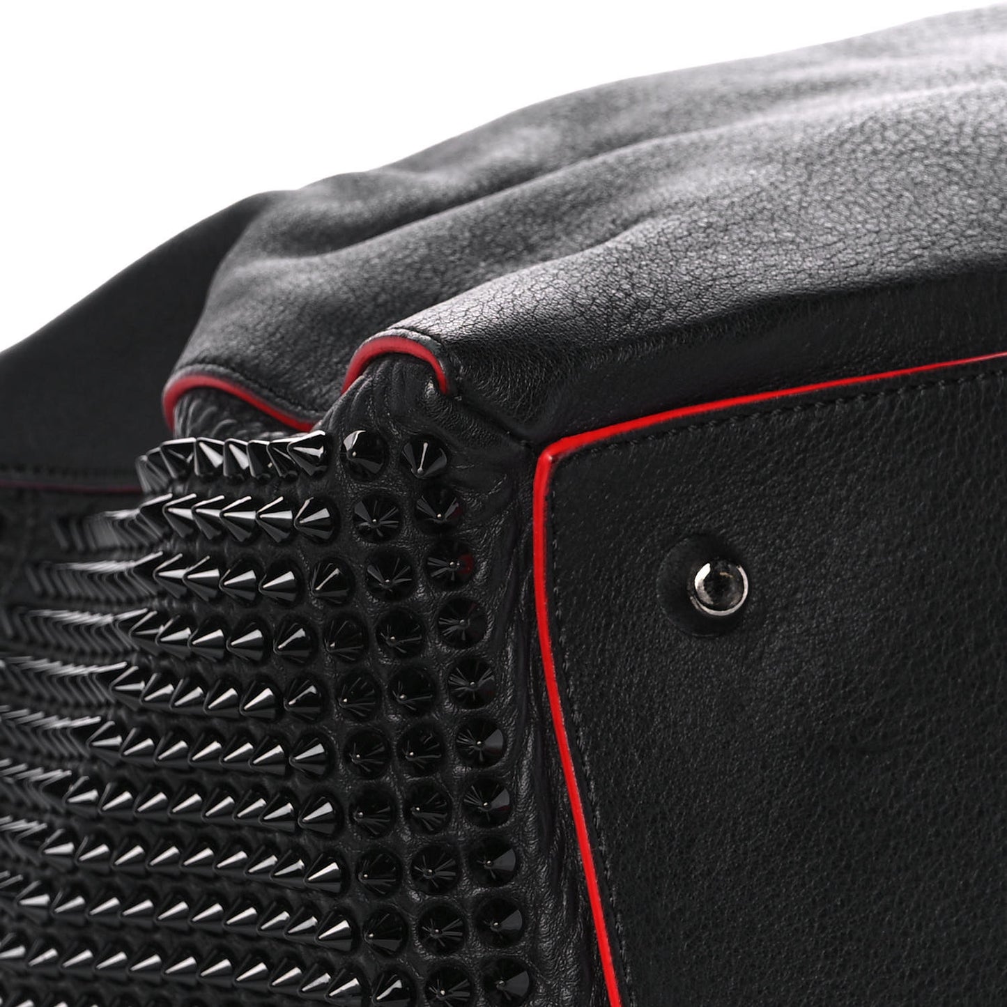 Calfskin Panettone Spiked Large Ranch Black