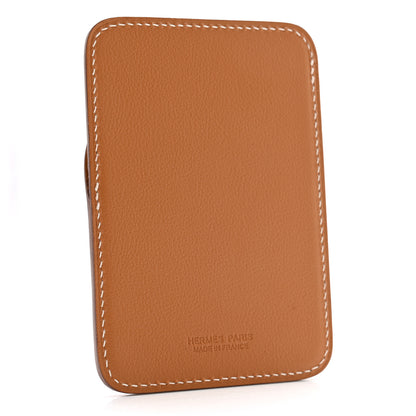 Hermes Swift Embroidered Walrus MagSafe Card Holder Gold 3 of 8