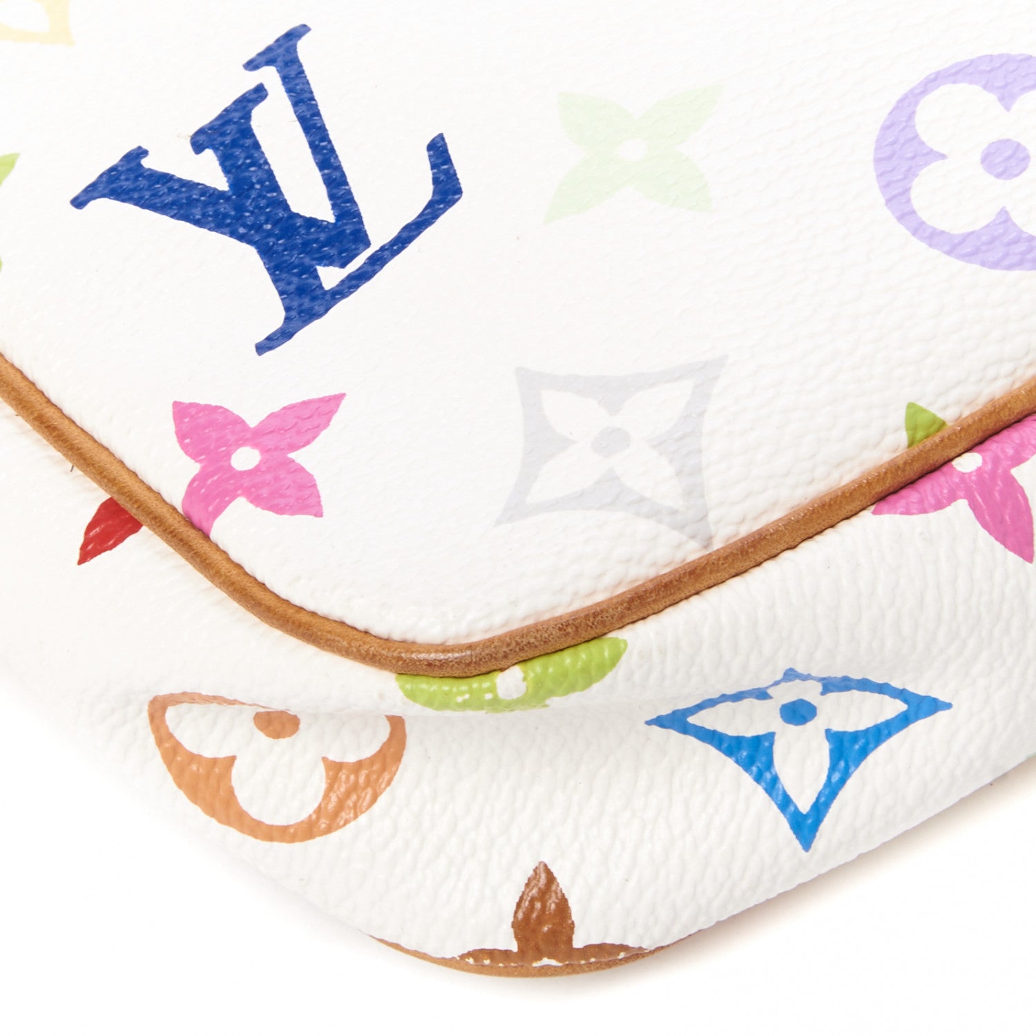 Louis Vuitton Monogram Multicolor Pochette Accessories White 6 of 9