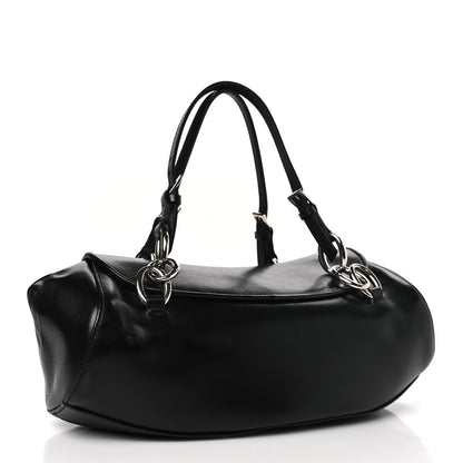 Christian Dior Calfskin Diva Logo Plate Bag Black 3 of 9