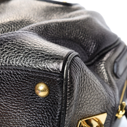 Prada Metallic Vitello Daino Shoulder Bag Piombo 10 of 14