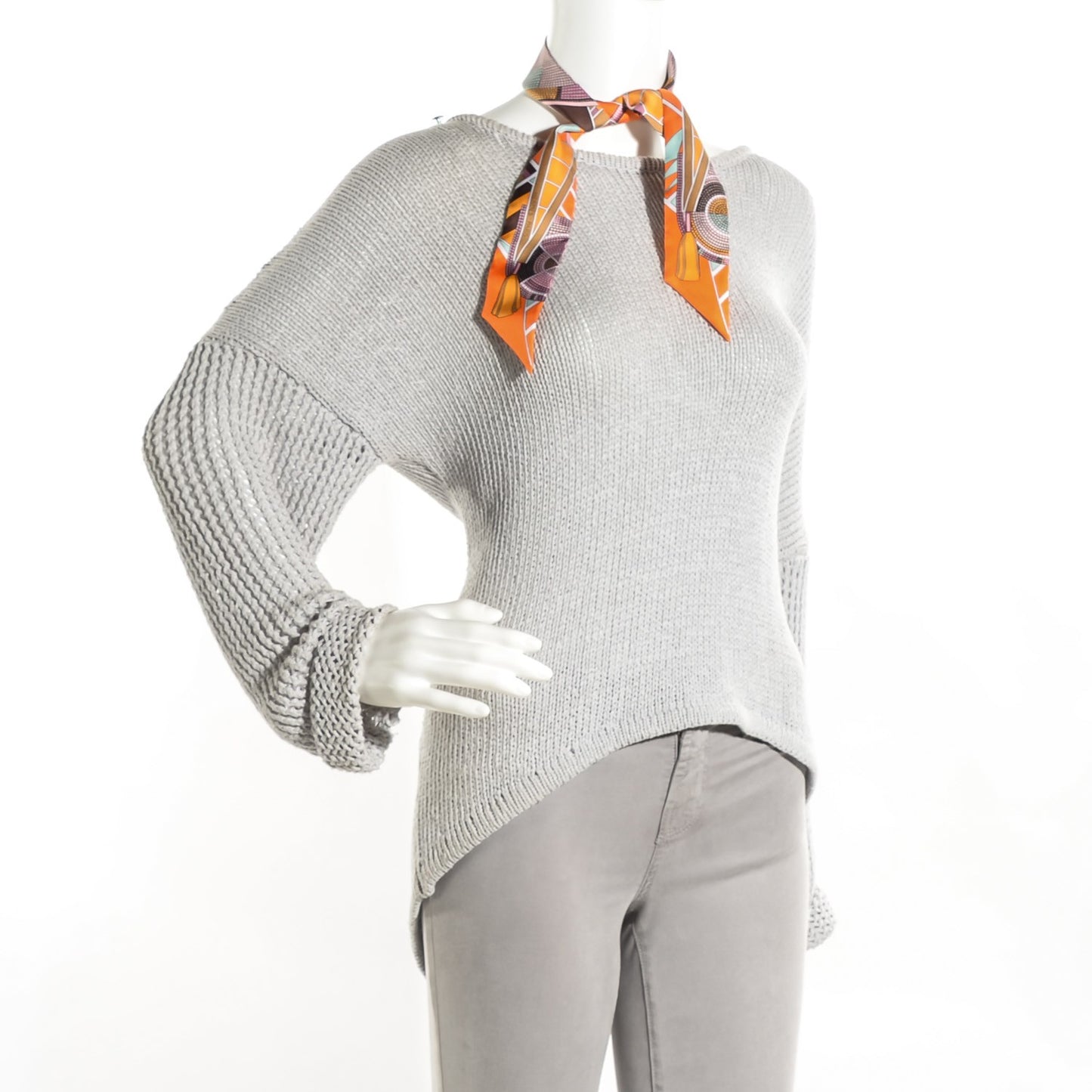 Silk L'Art Indien Des Plaines Twilly Orange Mauve Tournesol