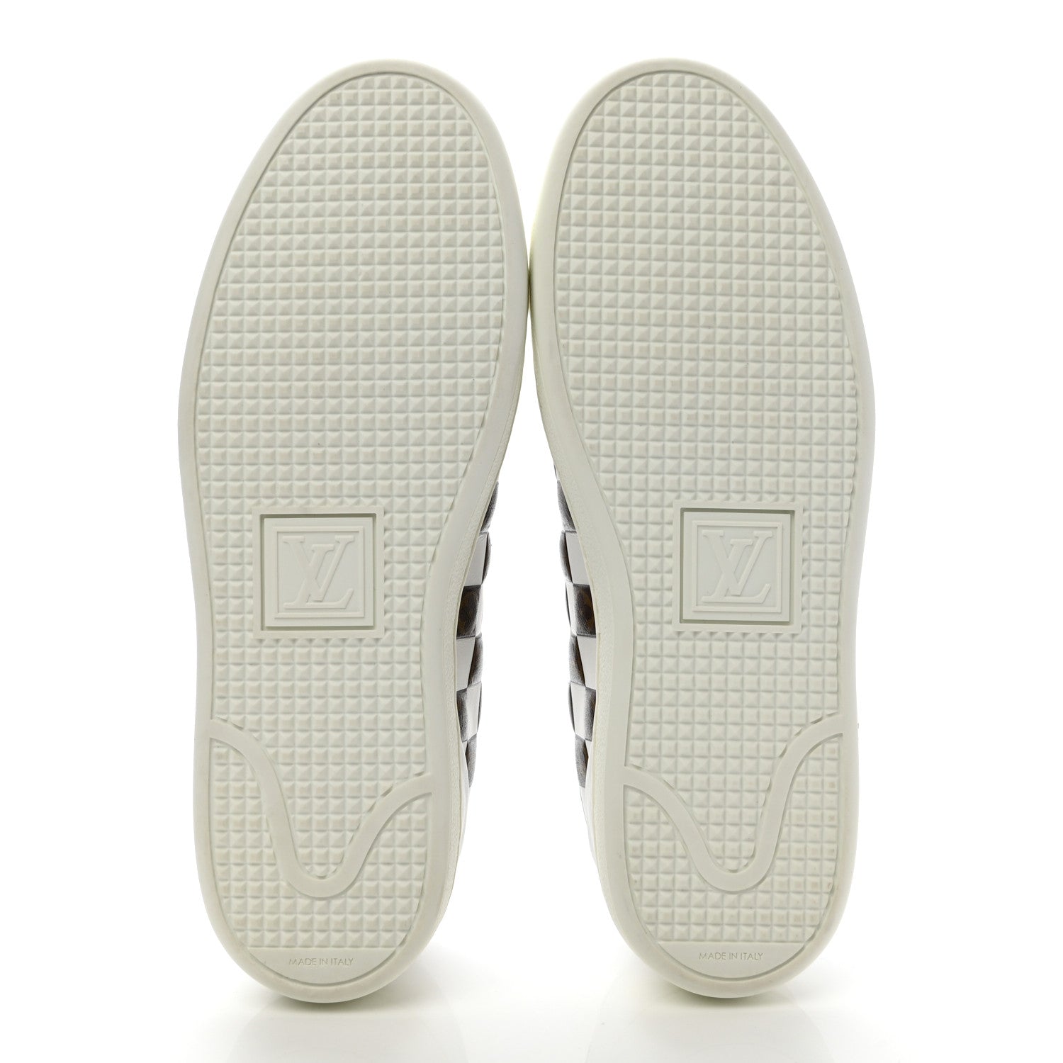 Louis Vuitton Calfskin Monogram Damier Tressage Frontrow Sneakers 38 White 5 of 9