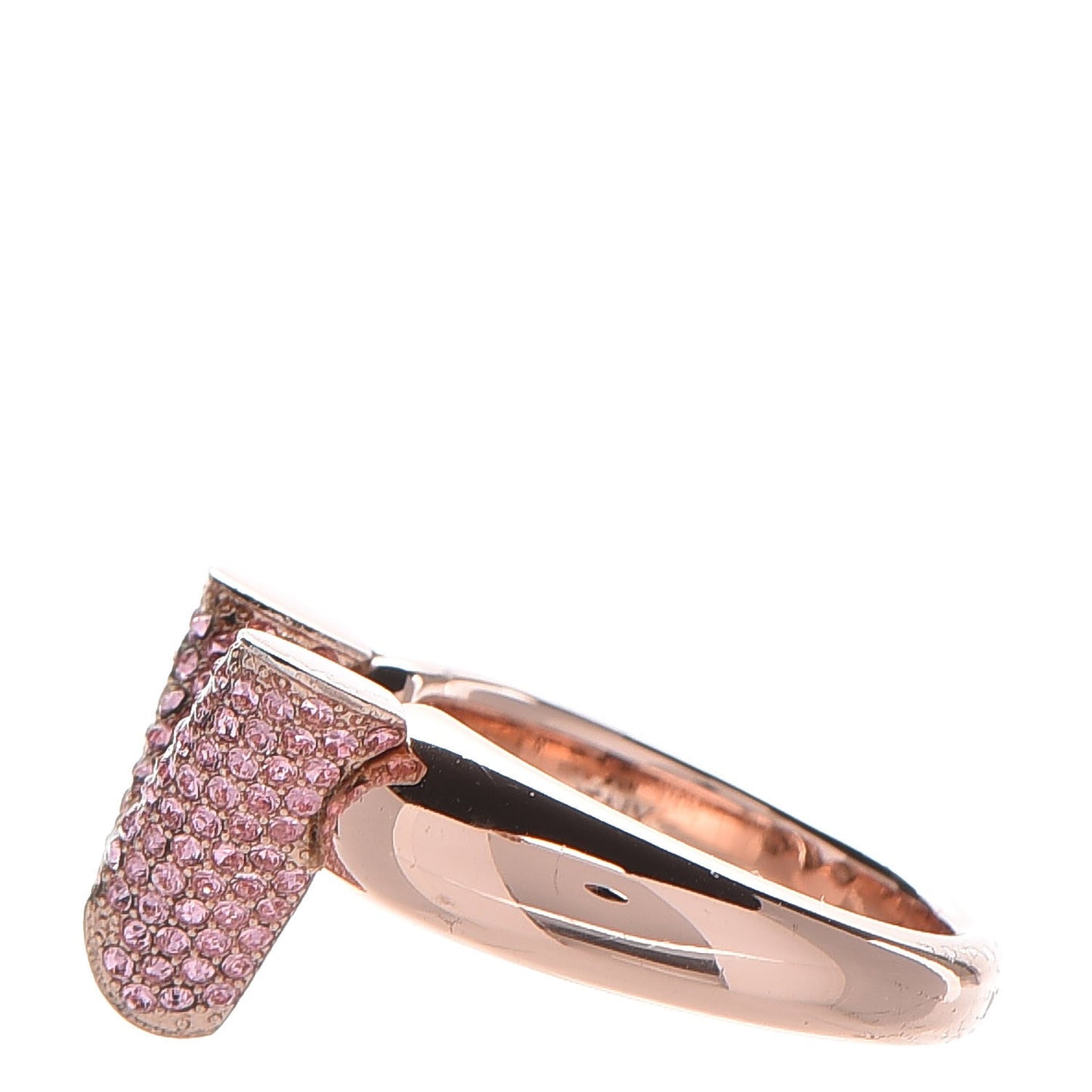 Crystal Essential V Strass Ring S 6.5 Pink Gold