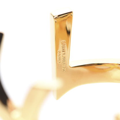 Saint Laurent Brass Monogram Medium Cuff Bracelet Gold 4 of 6