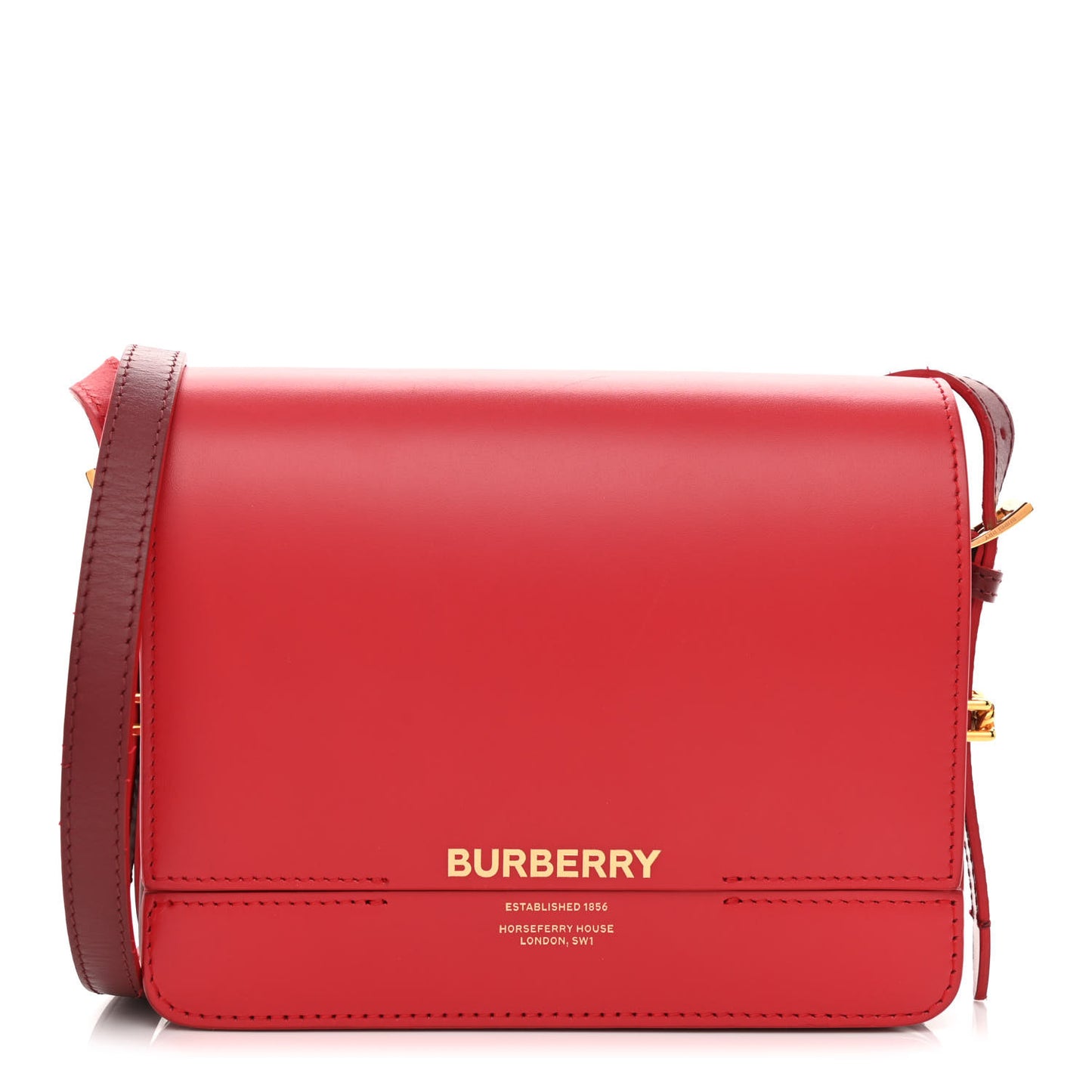 Smooth Calfskin Small Two Tone Grace Bag Red