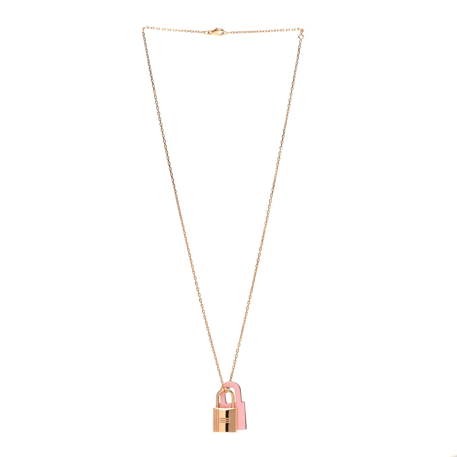 Hermes Swift Small O'Kelly Pendant Necklace Rose Sakura 3 of 4
