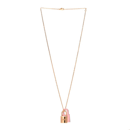Hermes Swift Small O'Kelly Pendant Necklace Rose Sakura 3 of 4