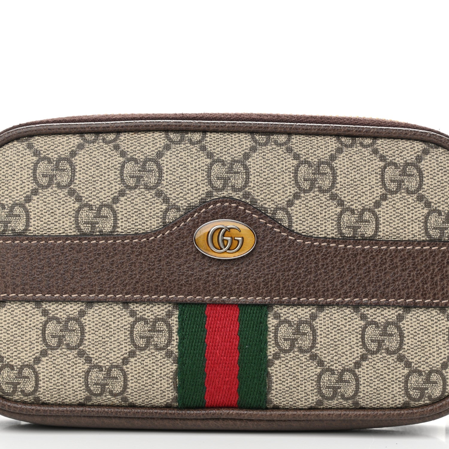Gucci GG Supreme Monogram Web Ophidia Belted iPhone Case 85 34 Dark Brown 9 of 11