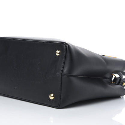 Fendi Vitello Century Metal Monster Eyes Petite 2Jours Tote Black 10 of 12