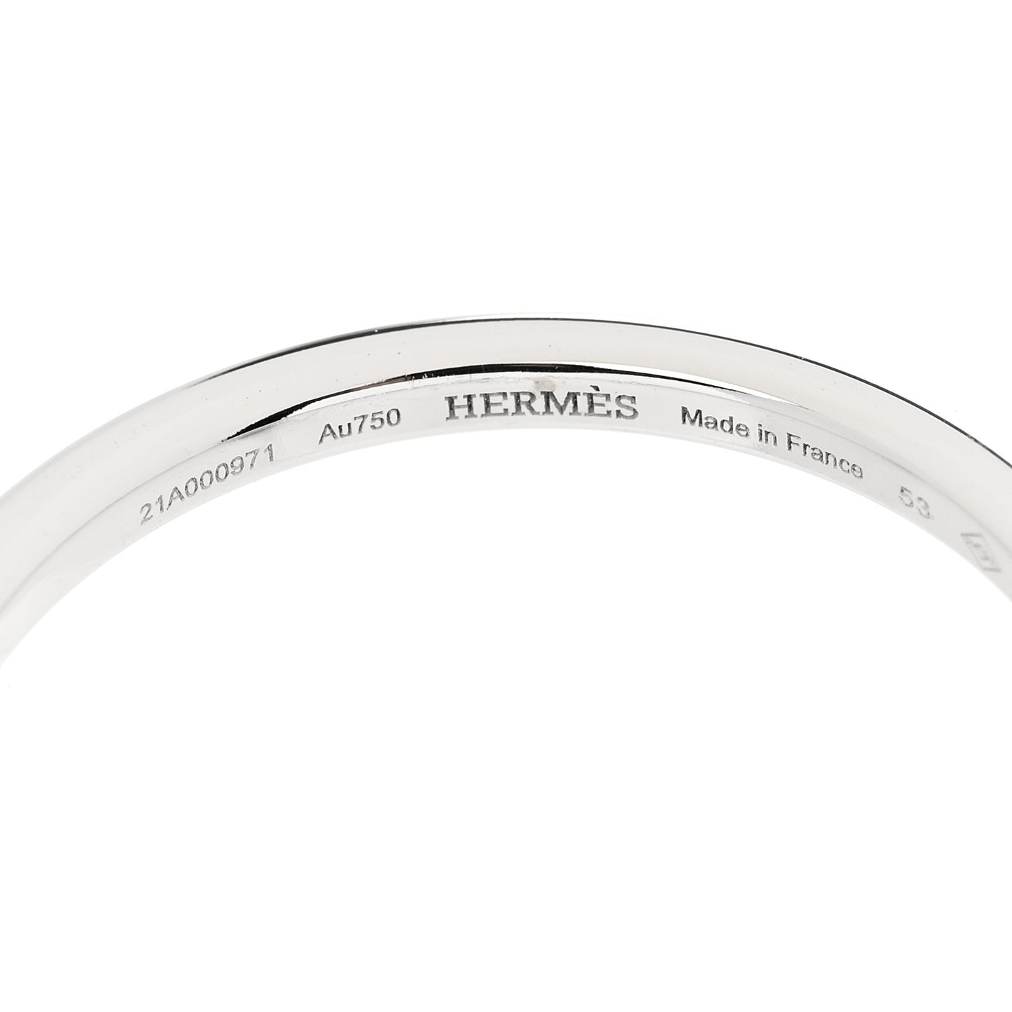 18K White Gold Diamond Kelly Clochette Ring 53 6.5