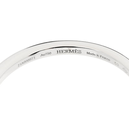 Hermes 18K White Gold Diamond Kelly Clochette Ring 53 6.5 4 of 5
