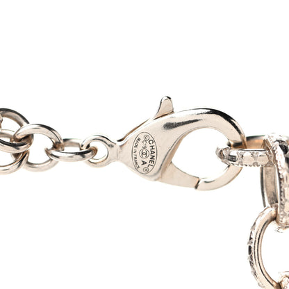 Chanel Pearl Crystal Nefertiti CC Long Necklace Gold Grey 5 of 5